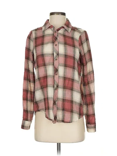 Pre-owned Bke Long Sleeve Button Down Shirt In Burgundy