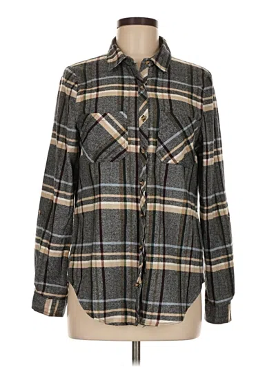 Pre-owned Bke Long Sleeve Button Down Shirt In Gray