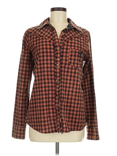 Pre-owned Bke Long Sleeve Button Down Shirt In Orange