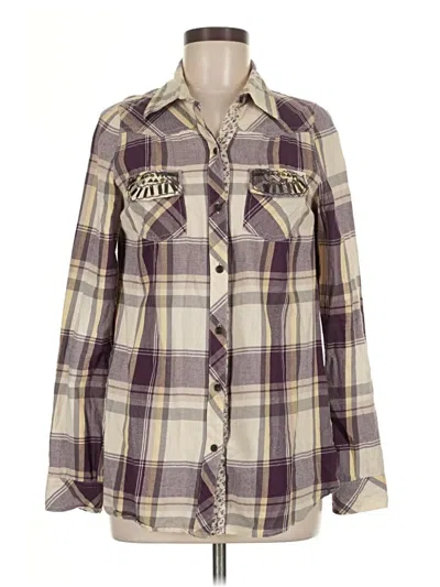 Pre-owned Bke Long Sleeve Button Down Shirt In Purple