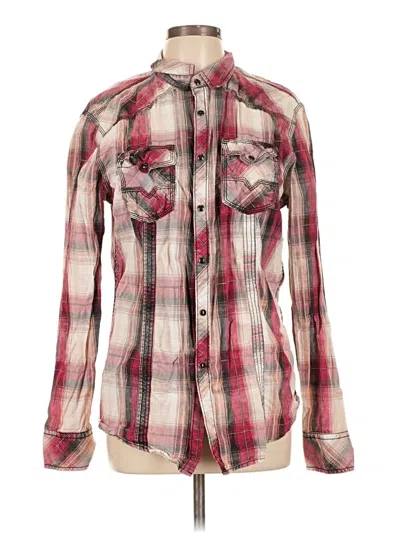 Pre-owned Bke Long Sleeve Button Down Shirt In Red