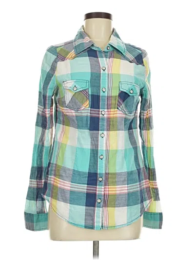 Pre-owned Bke Long Sleeve Button Down Shirt In Teal