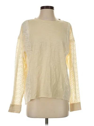Pre-owned Bke Long Sleeve Top Yellow Square Neckline Tops