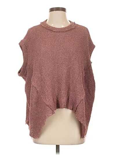 Pre-owned Bke Poncho In Brown