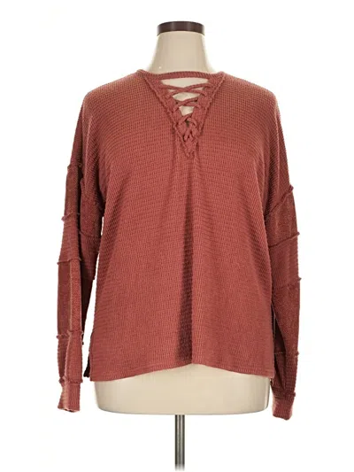 Pre-owned Bke Pullover Sweater In Burgundy