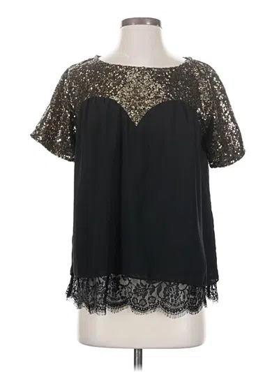 Pre-owned Bke Short Sleeve Blouse In Black