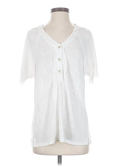 Pre-owned Bke Short Sleeve Blouse In White