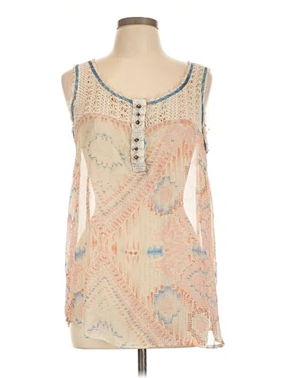 Pre-owned Bke Sleeveless Blouse In Tan