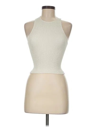 Pre-owned Bke Tank Top Ivory Halter Neckline Tops In White