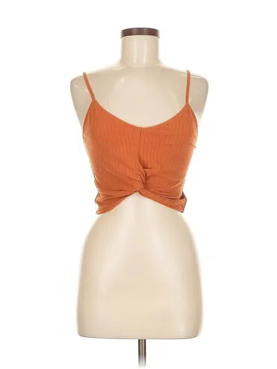 Pre-owned Bke Tank Top Orange Halter Neckline Tops