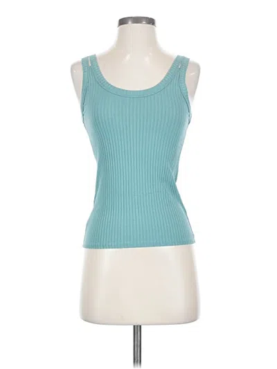 Pre-owned Bke Tank Top Teal Strapless Neckline Tops In Blue