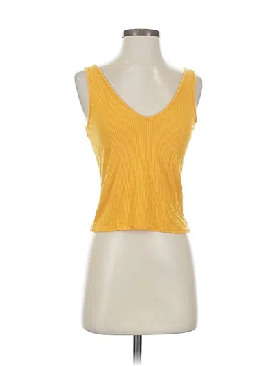 Pre-owned Bke Tank Top Yellow Plunge Neckline Tops