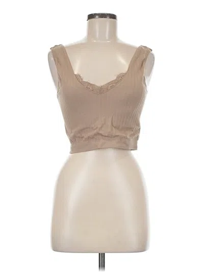 Pre-owned Bke Tube Top Tan Sweetheart Neckline Tops In Brown