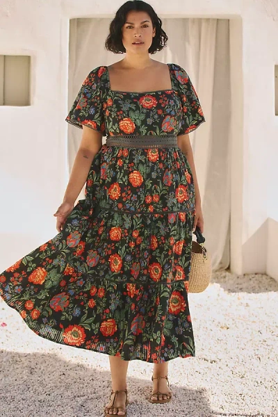 Bl-nk Genova Midi Dress In Multicolor