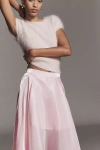 Bl-nk Marea Shine Midi Skirt In Pink