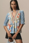 Bl-nk Stephanie Top In Blue