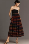 Bl-nk Zoyla Strapless Tulle Midi Dress In Black