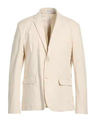 Bl.11  Block Eleven Bl.11 Block Eleven Man Blazer Beige Size 44 Cotton, Polyamide, Elastane In Gold