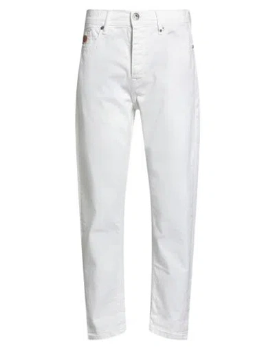 Bl.11  Block Eleven Bl.11 Block Eleven Man Jeans Ivory Size 34 Cotton, Elastane In White