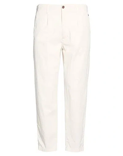Bl.11  Block Eleven Bl.11 Block Eleven Man Pants Cream Size 34 Linen, Cotton, Elastane In Neutral
