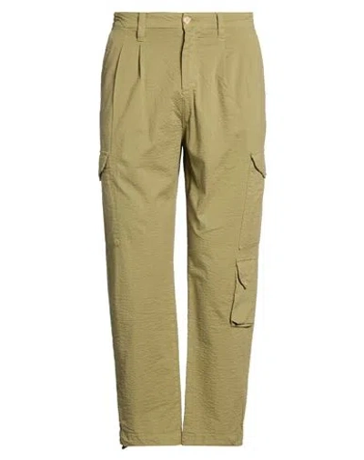 Bl.11  Block Eleven Bl.11 Block Eleven Man Pants Military Green Size 36 Cotton, Elastane