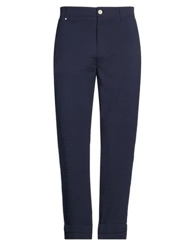 Bl.11  Block Eleven Bl.11 Block Eleven Man Pants Navy Size 38 Cotton, Elastane In Blue