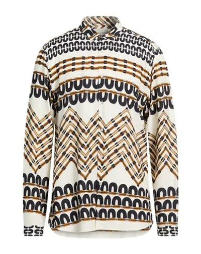Bl.11  Block Eleven Bl.11 Block Eleven Man Shirt Beige Size Xl Viscose In Multi