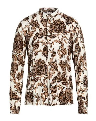 Bl.11  Block Eleven Bl.11 Block Eleven Man Shirt Ivory Size Xl Cotton In Brown