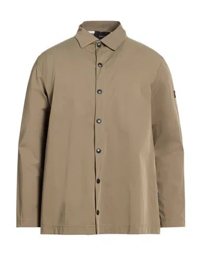 Bl.11  Block Eleven Bl.11 Block Eleven Man Shirt Khaki Size Xl Polyamide, Elastane In Brown