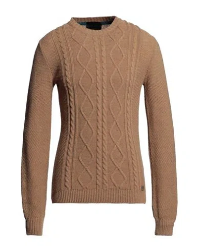 Bl.11  Block Eleven Bl.11 Block Eleven Man Sweater Camel Size Xxl Acrylic, Wool, Alpaca Wool, Viscose In Beige