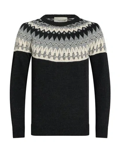 Bl.11  Block Eleven Bl.11 Block Eleven Man Sweater Charcoal Size L Acrylic, Wool, Viscose, Alpaca Wool In Multi