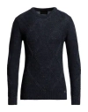 Bl.11  Block Eleven Bl.11 Block Eleven Man Sweater Navy Size S Acrylic, Wool, Viscose In Navy Blue