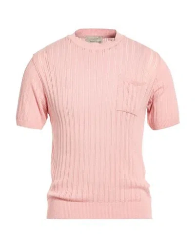 Bl.11  Block Eleven Bl.11 Block Eleven Man Sweater Pink Size M Acrylic, Cotton