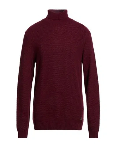 Bl.11  Block Eleven Bl.11 Block Eleven Man Turtleneck Burgundy Size Xxl Acrylic In Red