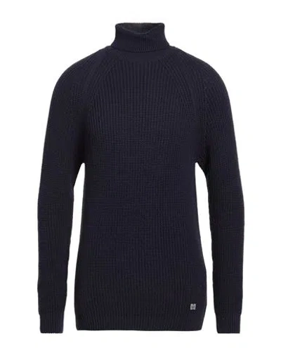 Bl.11  Block Eleven Bl.11 Block Eleven Man Turtleneck Navy Size Xxl Acrylic In Blue