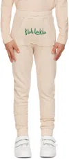 Blablakia Kids Beige Printed Sweatpants In Beige