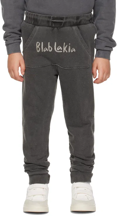 Blablakia Kids Black Printed Sweatpants