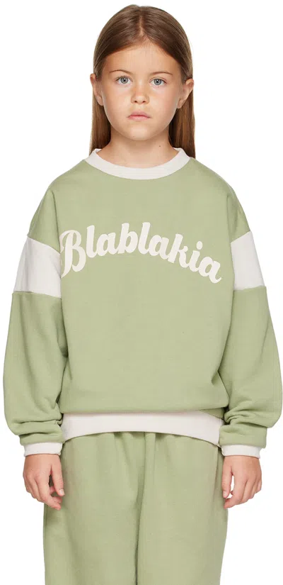 Blablakia Kids Green Printed Sweatshirt
