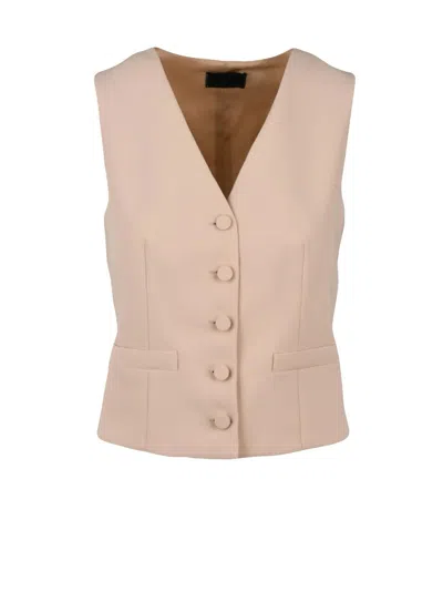 Black 961 Beige Polyester Vest In Neutral