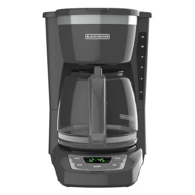 Black And Decker 12 Cup Programmable Coffee Maker In Gray 12 Cup Programmable Coffee Maker In Gray In Black
