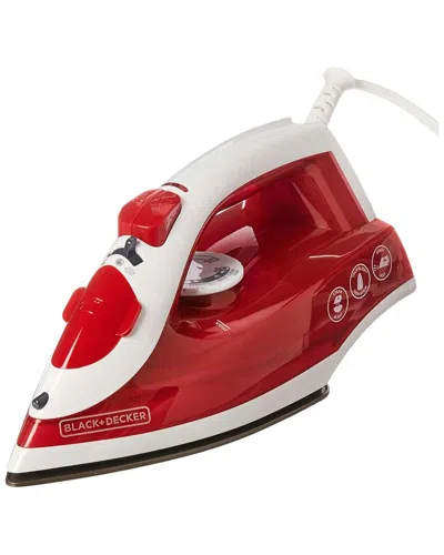 Black & Decker Compact Iron With Non-stick In Red