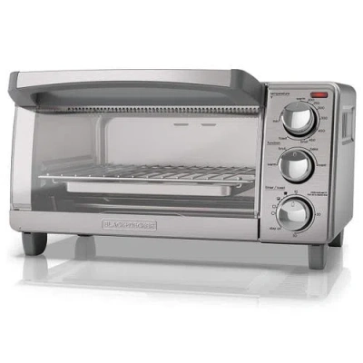 Black & Decker Black And Decker Convection 4 Slice Toaster Oven In Silver