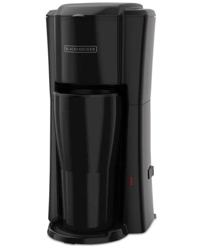 Black & Decker Single-serve Coffee Maker With Thermal Mug In Black