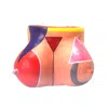 Black And Wild Curvaceous Elegance Vase In Multi