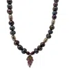 Black And Wild Women's Black / Silver Grape And Black Pearl Necklace