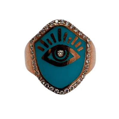 Black And Wild Women's Blue Lucky Eye Ring