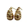 Black And Wild Women's Hive Gold Plated Silver Earrings In Gold