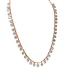 Black And Wild Women's Rose Gold Celestial Dewdrops Crystal Valentine Necklace
