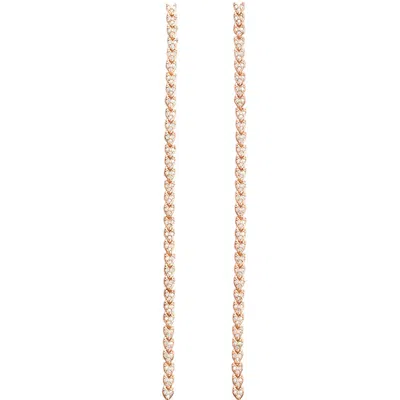 Black And Wild Women's Rose Gold Crystal Line Drop Earrings