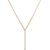 Black And Wild Women's Rose Gold Crystal Line Necklace In Gold